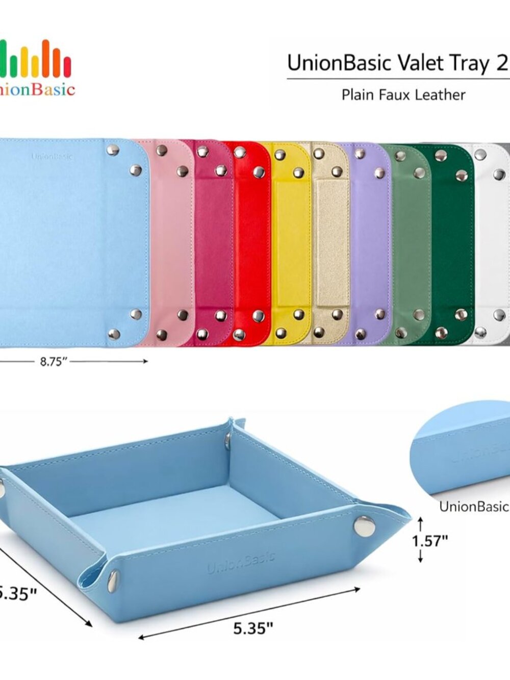 Valet Tray, Jewelry Tray for Rings Watches Earrings, Entryway Catchall Caddy for - Picture 3 of 9